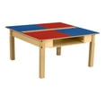 Time-2-Play Square Play Table with Trough, Shelf & 16 in. Legs & Duplo ...