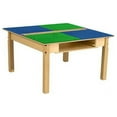 thumbnail image 1 of Time-2-Play 35" Blue N Green Hardwood All Purpose School Activity Lego Compatible Table With Trough, 1 of 5