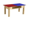 thumbnail image 1 of Time-2-Play Wooden Lego Compatible Play Table, Rectangular Activity Desk for Toddlers Red N Blue, 1 of 5