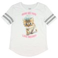 thumbnail image 1 of Time 2 Shine Girls' How Do You Like Meow? Graphic T-Shirt (Small, 6/6x), 1 of 3