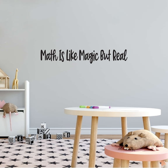 Time 4 MATH Is Magic Real Science Algebra Multiplication GeometryTeacher Classroom Student Homework Artwork Holiday Gift Decorating Ideas Bedroom Wall Decal Sticker - Size: 30 In X 6 In
