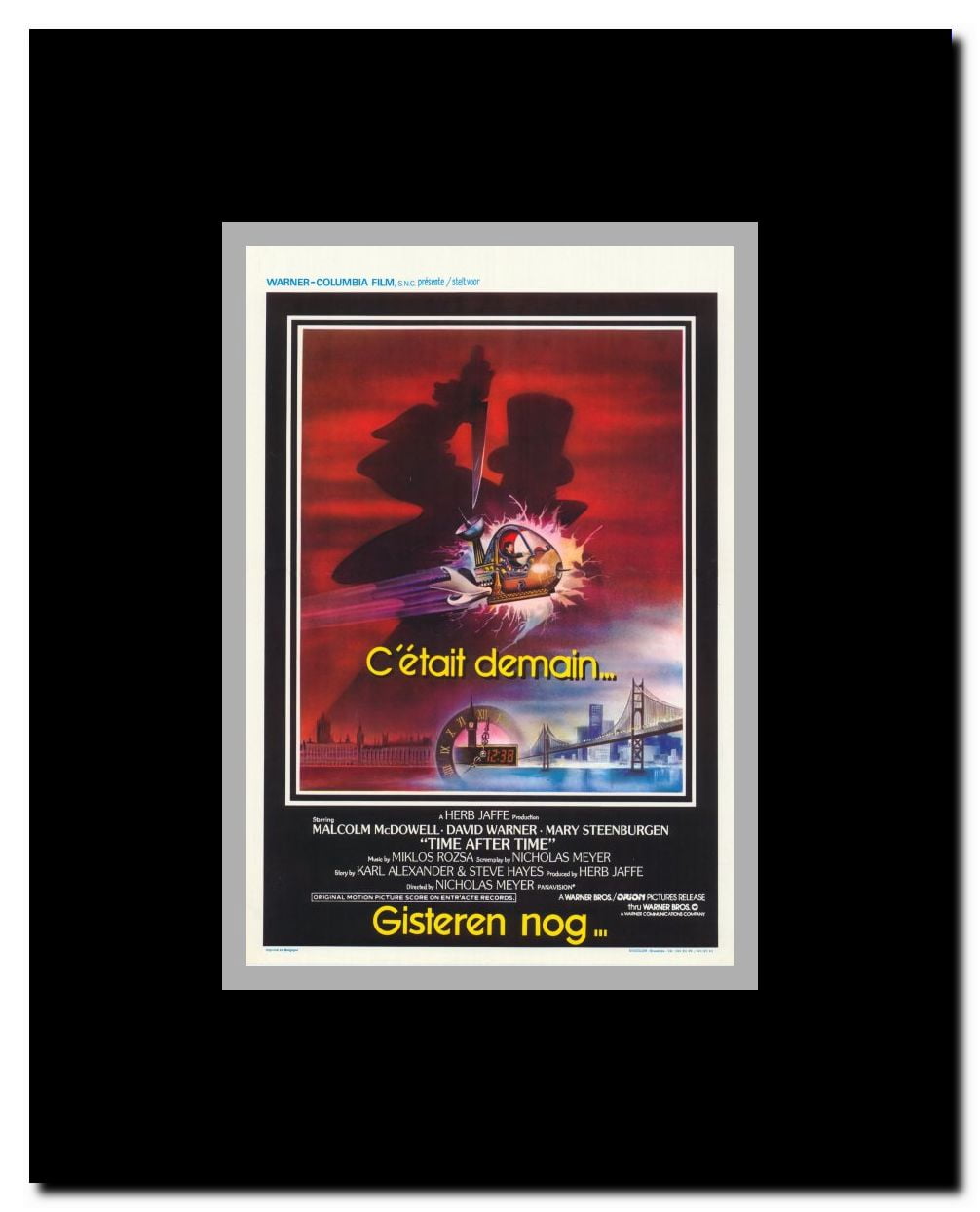 Time After Time Framed Movie Poster