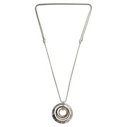 Time And Tru Goldtone Circle Pendant Necklace with Adjustable Chain