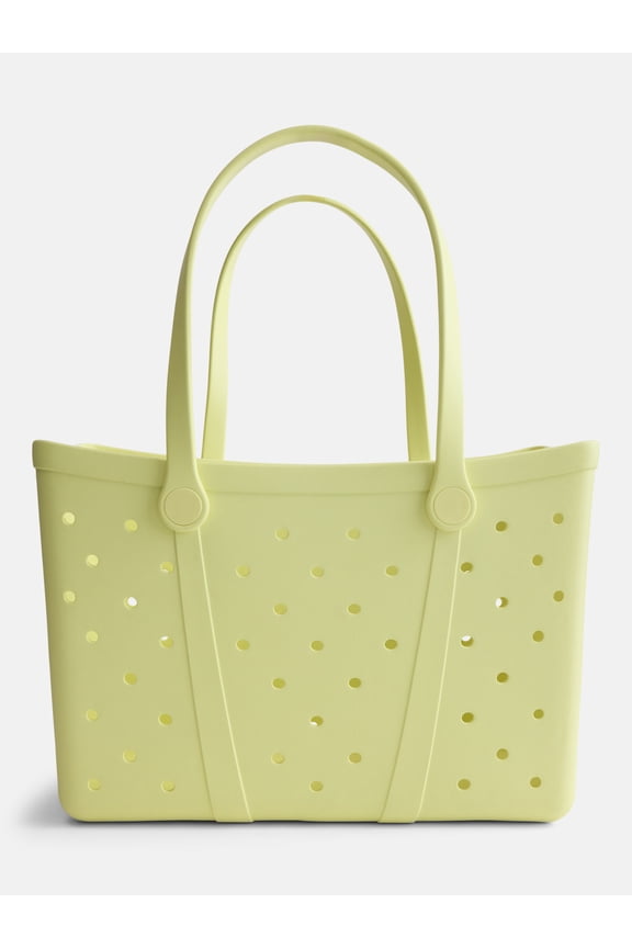 Women's Waterproof EVA Beach Tote Bag, Yellow