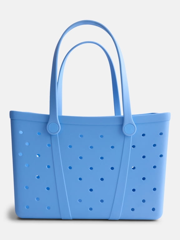 Women's Waterproof EVA Beach Tote Bag, Light Blue