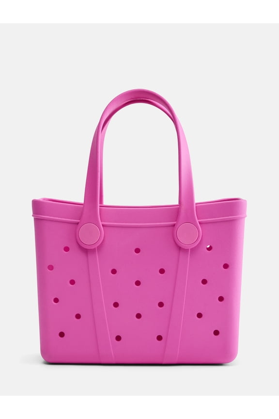 Women's Waterproof EVA Mini Beach Tote Bag, Pink