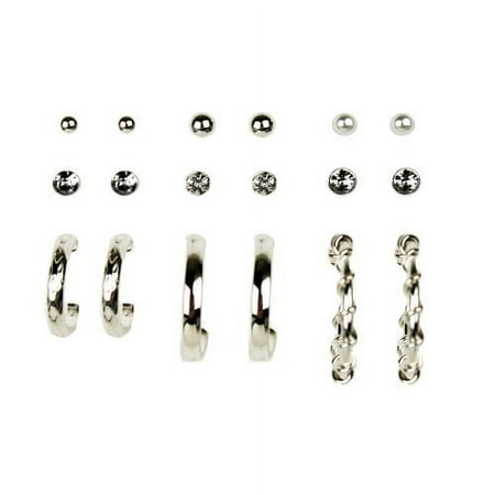 Time And Tru Essentials Multi Ear 9-on S Hoop Std Ear