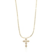 Time And Tru Gold Tone Cross Necklace