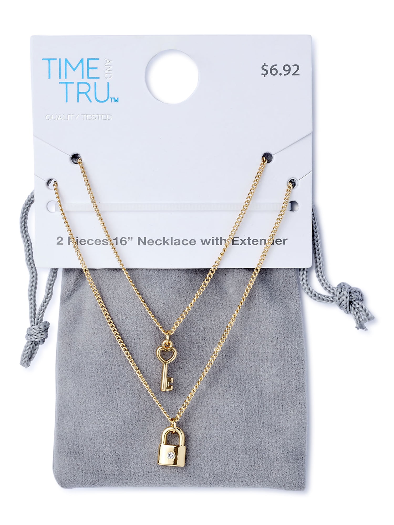 Sterling Forever Lock & Key Layered Necklace