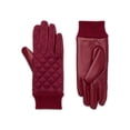 thumbnail image 1 of Time and Tru Women's Quilted Winter Gloves, Merlot, Size L/XL, 1 of 3