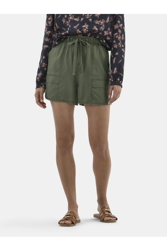 Women's Chambray Cargo Shorts, 3" Inseam, Sizes XS-XXXL