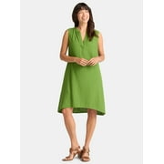 Time and Tru Women's Cotton Double Cloth Shift Dress, Sizes XS-XXXL