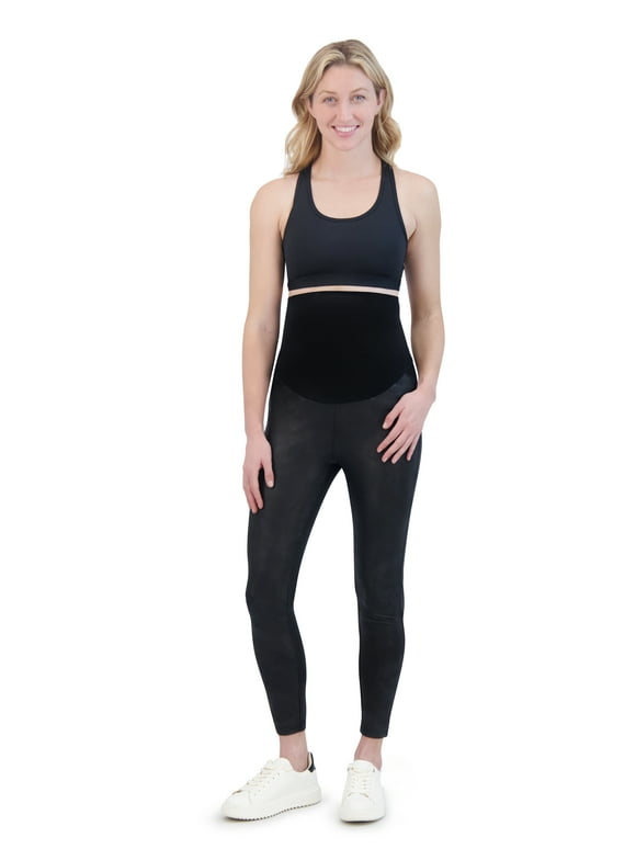 Women's Faux Leather Maternity Leggings