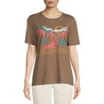 thumbnail image 1 of Time And Tru Women's Graphic Tee with Short Sleeves, 1 of 5