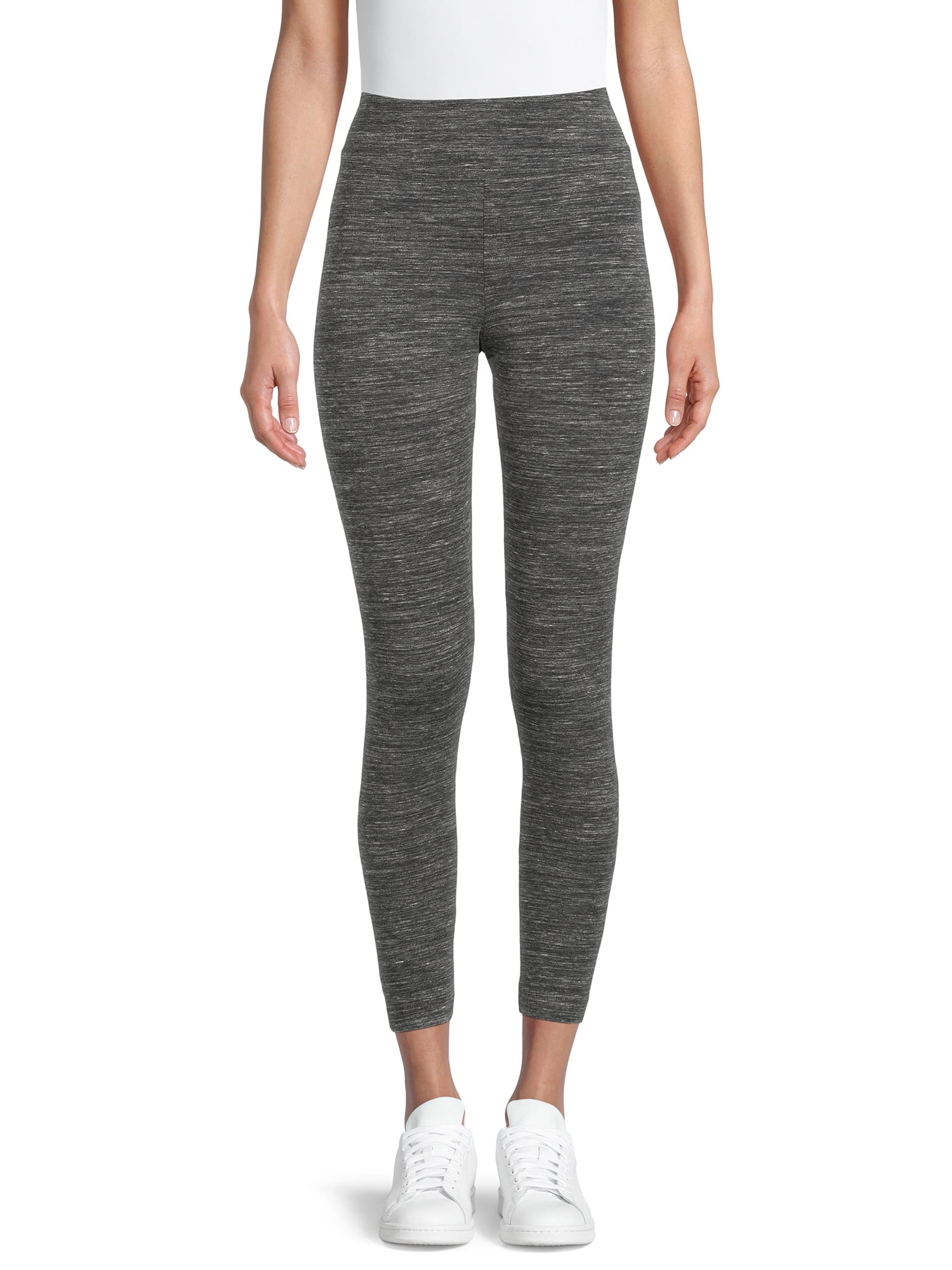 Time And Tru Women's High Rise Ankle Knit Leggings, 27 Inseam, Available  in 1-Pack 