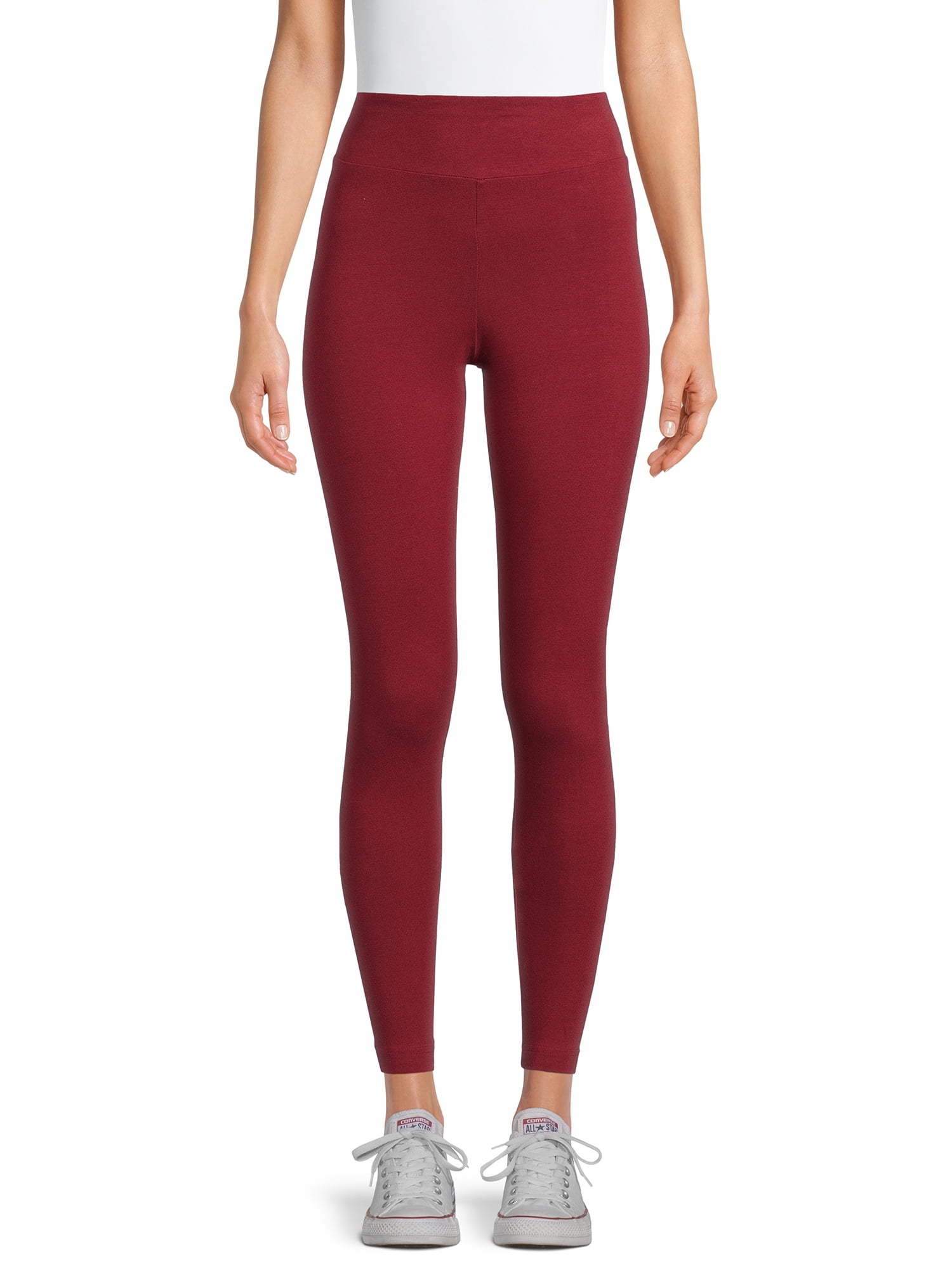 Time And Tru Women's High Rise Ankle Knit Leggings, 27 Inseam, Available in  1-Pack 