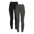 thumbnail image 1 of Time And Tru Women's High Rise Ankle Knit Leggings, 27" Inseam, Available in 2-Pack, 1 of 5