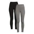 thumbnail image 1 of Time And Tru Women's High Rise Ankle Knit Leggings, 27" Inseam, Available in 2-Pack, 1 of 5