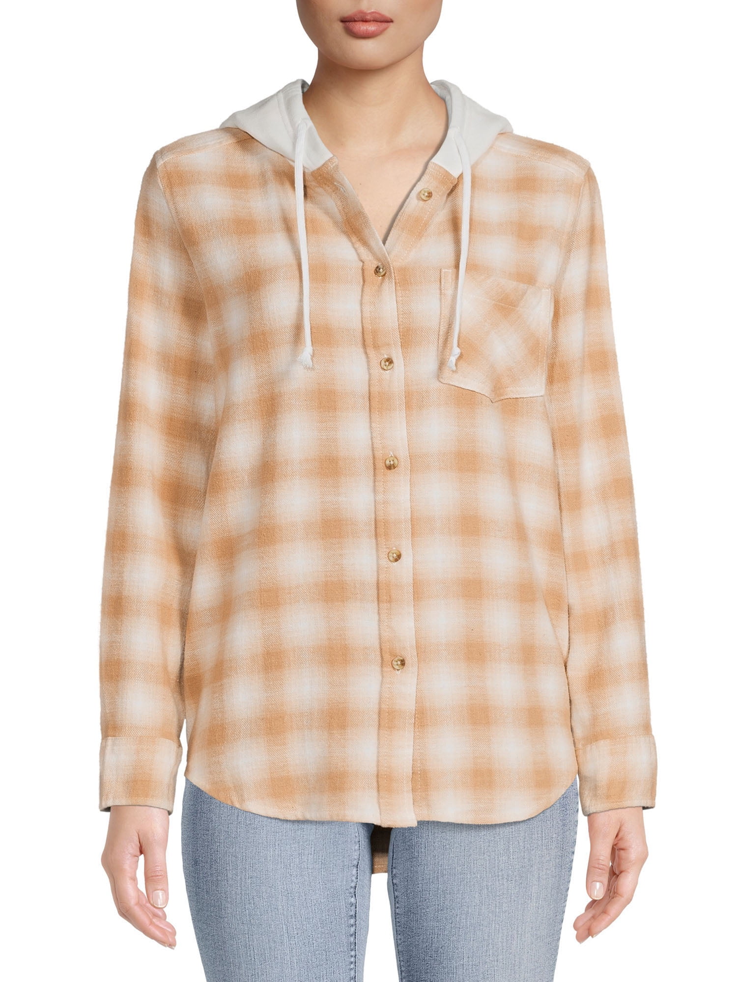 Time And Tru Women's Hooded Flannel