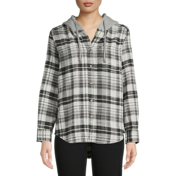 Time And Tru Women's Hooded Flannel