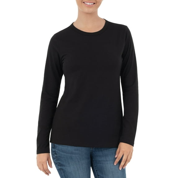 Time And Tru Women's Long Sleeve Crew Tee
