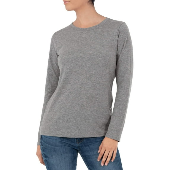 Time And Tru Women's Long Sleeve Crew Tee