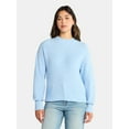 thumbnail image 1 of Time and Tru Women's Shaker Stitch Mock Neck Sweater, Midweight, Sizes XS-XXXL, 1 of 5