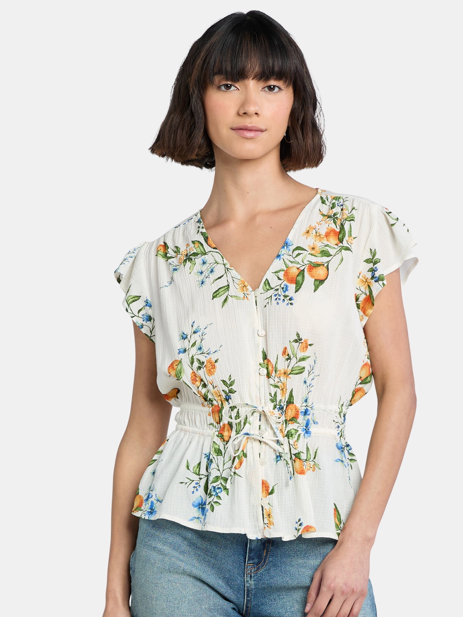 time and tru peplum top