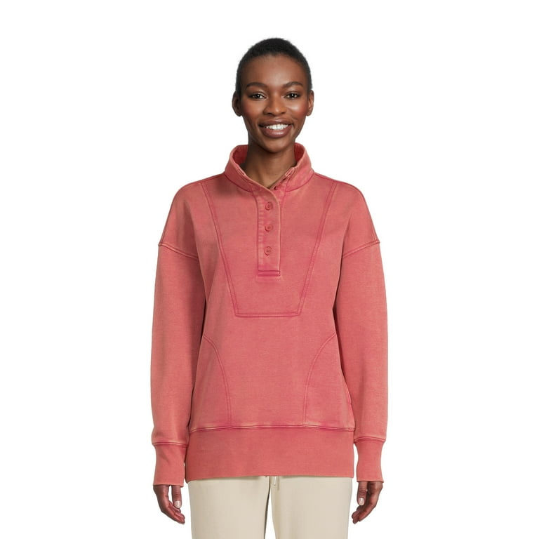 Time And Tru Women's Placket Pullover Top - Walmart.com