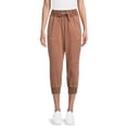 thumbnail image 1 of Time And Tru Women’s Relaxed Utility Jogger Sweatpants, Sizes XS-3XL, 1 of 1