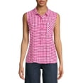 thumbnail image 1 of Time And Tru Women's Sleeveless Henley Shirt, 1 of 5