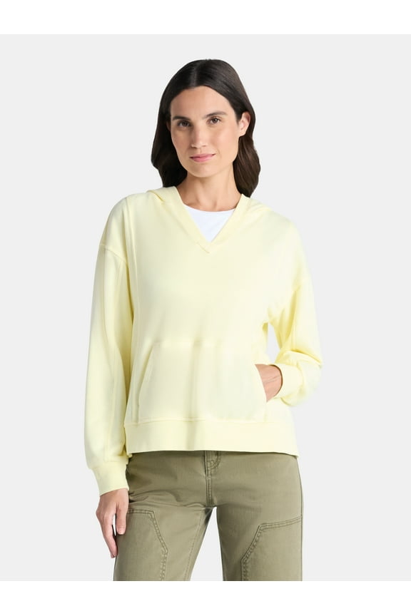 Women's Split Neck Hoodie, Sizes XS-3XL