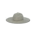 thumbnail image 1 of Time and Tru Women’s Striped Floppy Hat, Black/Natural, One Size Fits Most, 1 of 3