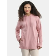 TIME & TRU Time And Tru Women's Tunic Hoodie with Long Sleeves, Size XS-XXXL