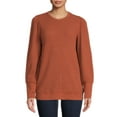 thumbnail image 1 of Time And Tru Women's Waffle Pullover Top, 1 of 5
