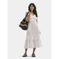 thumbnail image 1 of Time And Tru Women's & Women's Plus Double Cloth Sleeveless Midi Dress, Sizes XS-4X, 1 of 4