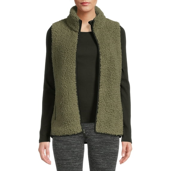Time And Tru Women's and Plus faux shearling Vest