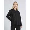 thumbnail image 1 of Time And Tru Women's and Women's Plus Linen Oversized Shirt with Long-Sleeves, Sizes XS-4X, 1 of 5