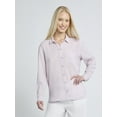thumbnail image 1 of Time And Tru Women's and Women's Plus Linen Oversized Shirt with Long-Sleeves, Sizes XS-4X, 1 of 5