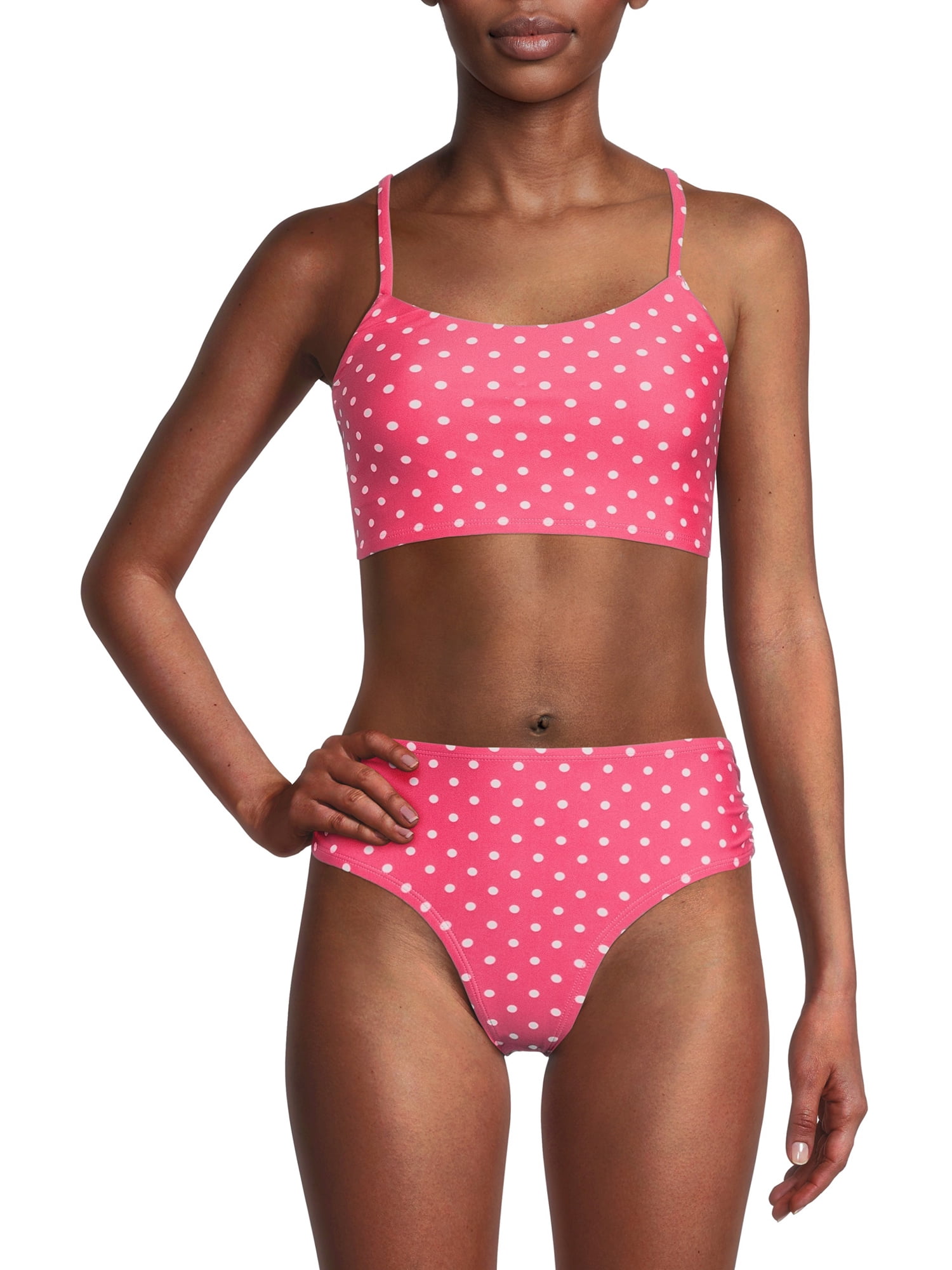 Time And Tru Women's and Women's Plus Printed Midrise Swim Bottom