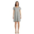 thumbnail image 1 of Time and Tru Women's and Women's Plus Tiered Cotton Mini Dress, Sizes XS-4X, 1 of 5