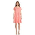 thumbnail image 1 of Time and Tru Women's and Women's Plus Tiered Cotton Mini Dress, Sizes XS-4X, 1 of 5
