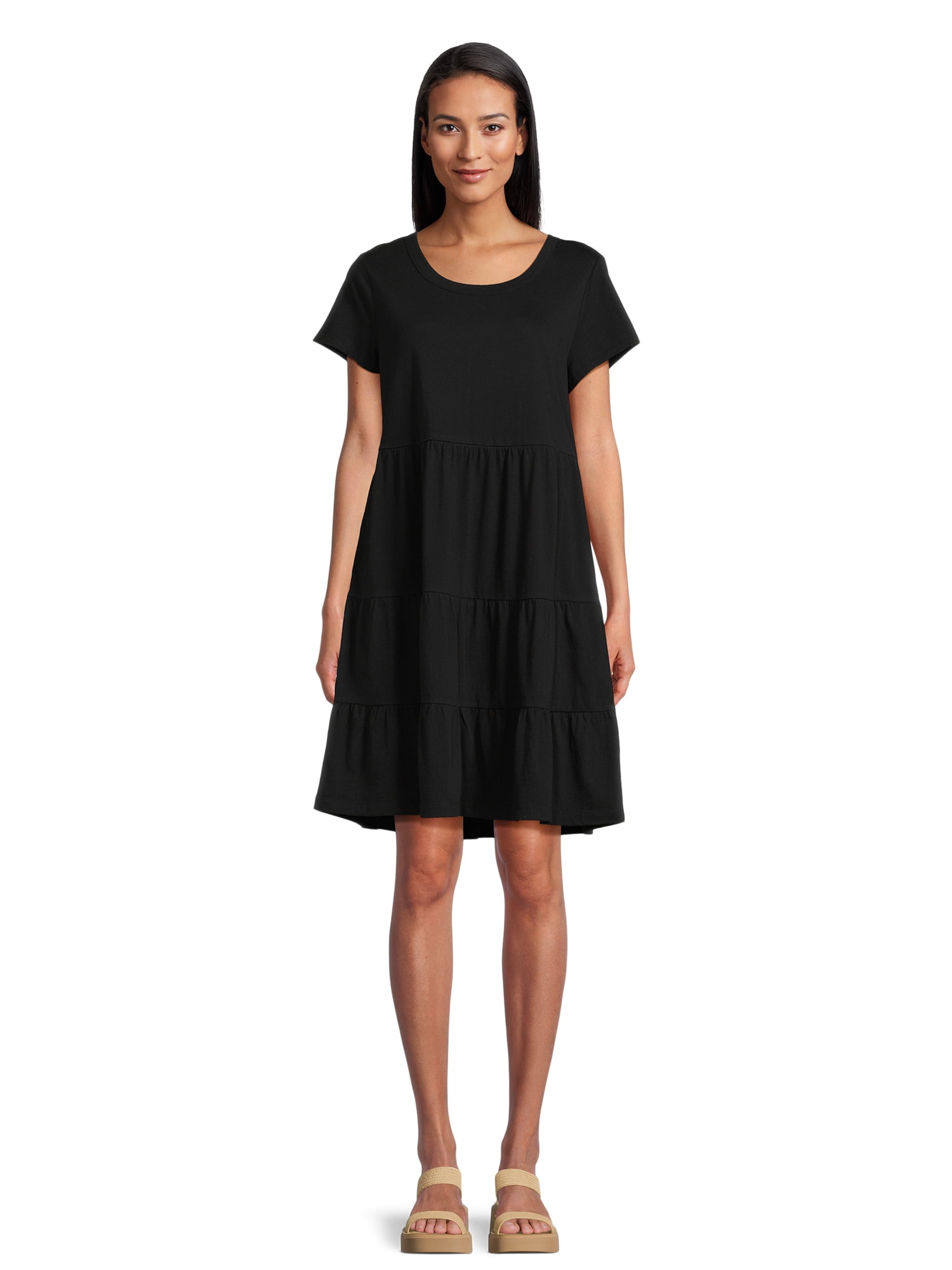 time and tru black dress Time and Tru Black Soot Women's Woven Utility Shirt Dress – Eccentric Mall main image 0