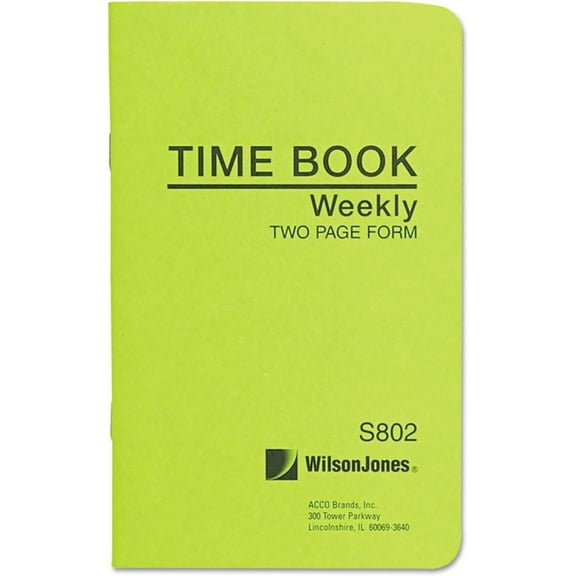 Time Book, Week Ending, 4-1/8 x 6-3/4, 36-Page Book