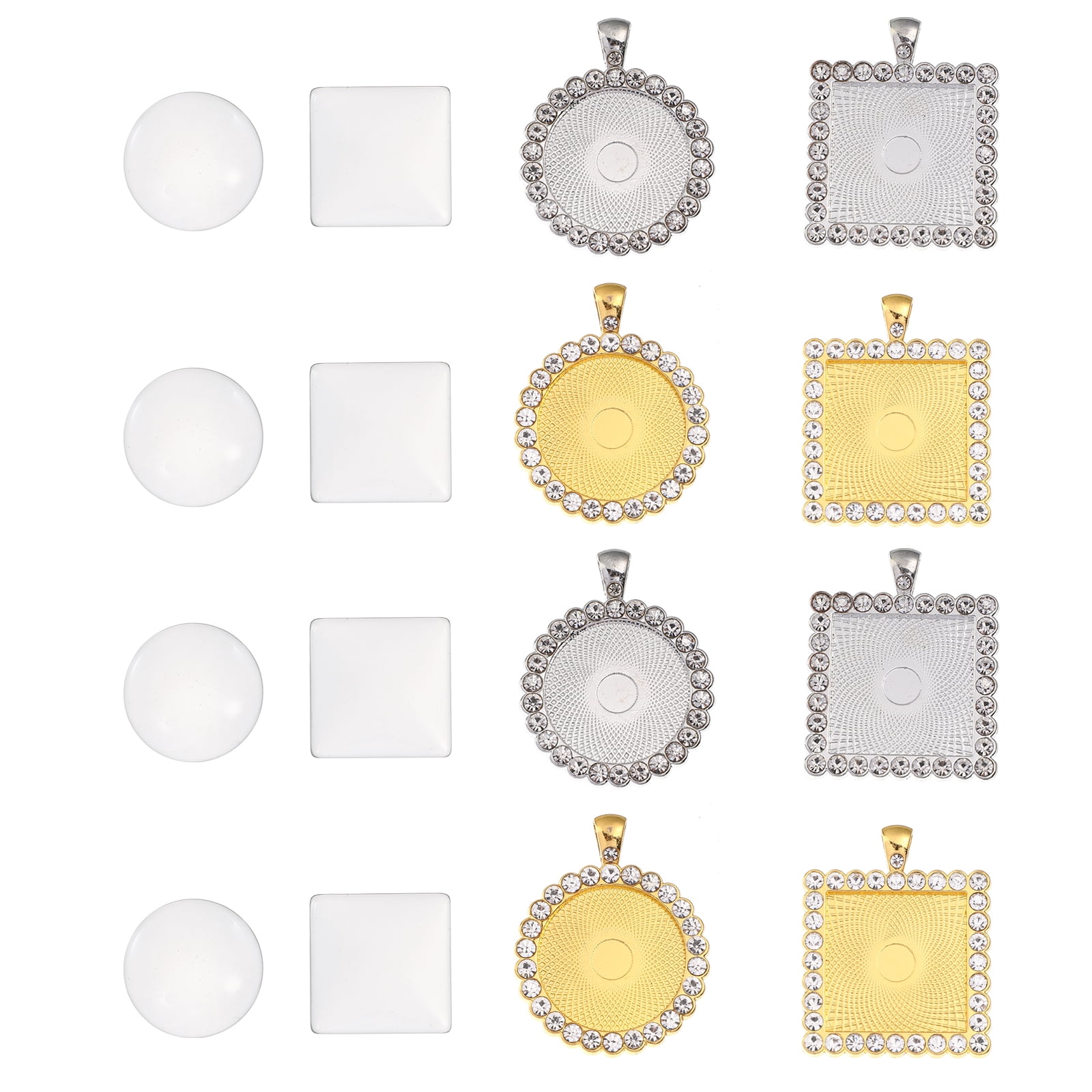 40-Piece Assorted Color Alloy Earring Making Trays for Jewelry Crafting Pendants and Accessories