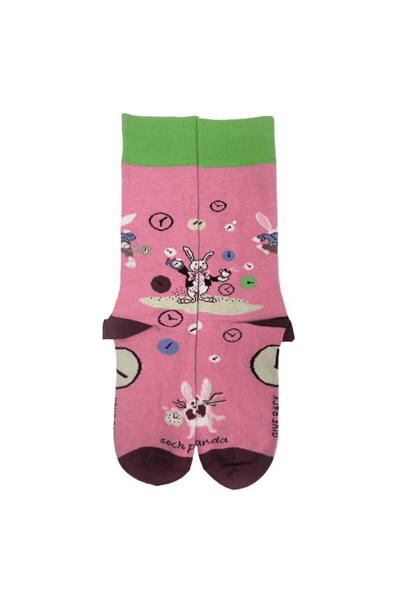 Time Bunny Rabbit Socks from the Sock Panda (Adult Medium - Women's Shoe Sizes 5-10)