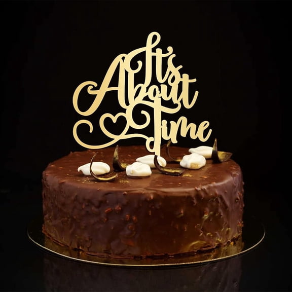 It's About Time Cake Toppers Rustic Mr And Mrs Rustic Wedding Engagement Cake Topper Customize Silhouette Bride & Groom Cake Toppers For Wedding Engagement Party Decor Engagement Gifts Gold