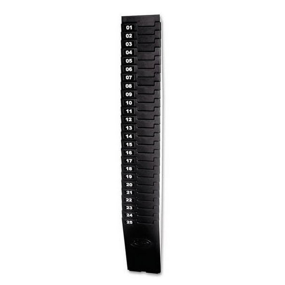Time Card Rack For 7" Cards, 25 Pockets, Abs Plastic, Black | Bundle of 10 Each
