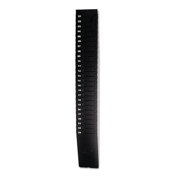 Time Card Rack For 9" Cards, 25 Pockets, Abs Plastic, Black | Bundle of 10 Each