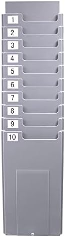 Time Cards Retractable Time Card Holder with 10-Pocket,Plastic Wall ...